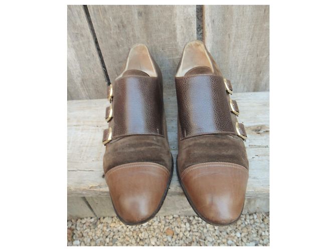 Scarpa Hermès con fibbia p 39 Marrone - vista 5