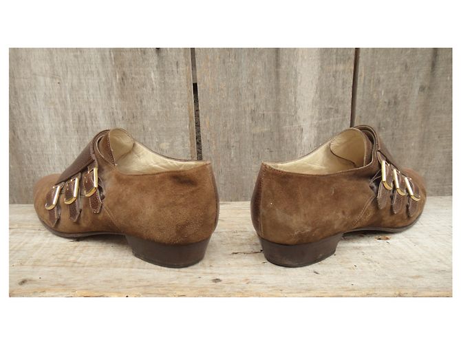 Scarpa Hermès con fibbia p 39 Marrone - vista 8