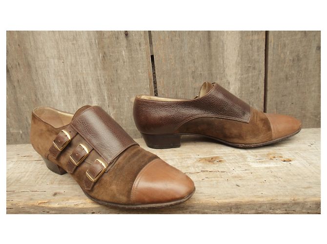 Scarpa Hermès con fibbia p 39 Marrone - vista 9