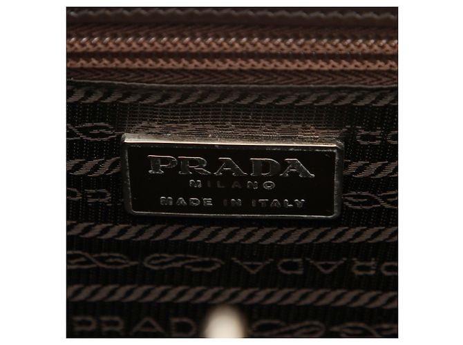 Borsa tote Prada in vernice marrone - vista 6