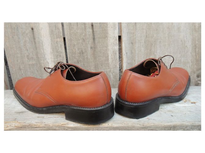 Scarpe Derby Prada in pelle marrone chiaro Taglia 42.5 - vista 6