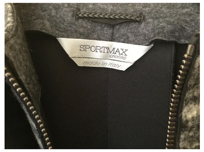 Sportmax Wool Coat Dark Grey - view 7