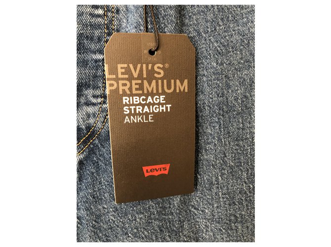 Vaqueros Levi's Ribcage Azules Denim Talla 30 - vista 2