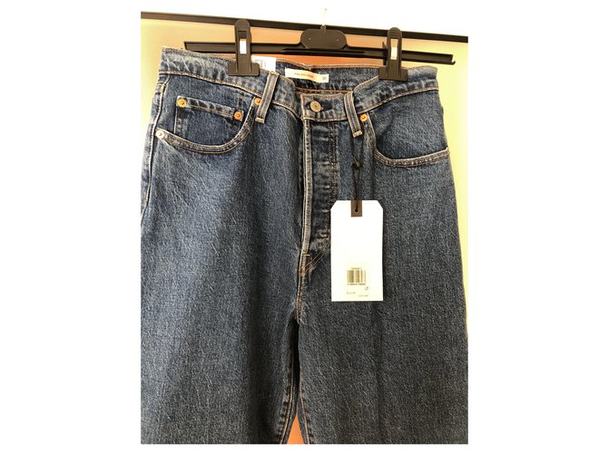 Vaqueros Levi's Ribcage Azules Denim Talla 30 - vista 3