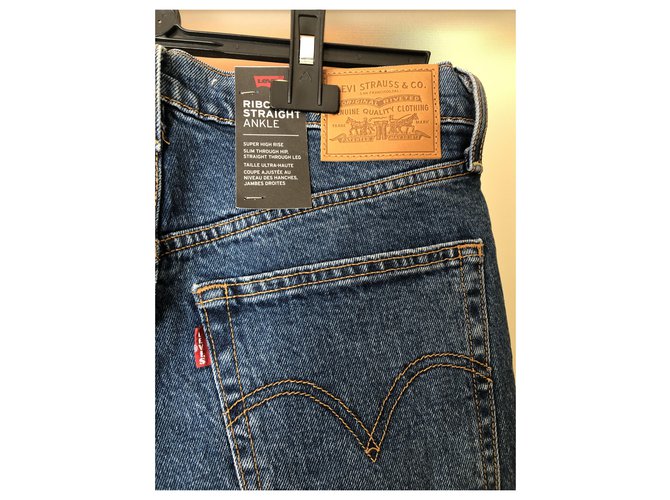 Vaqueros Levi's Ribcage Azules Denim Talla 30 - vista 4