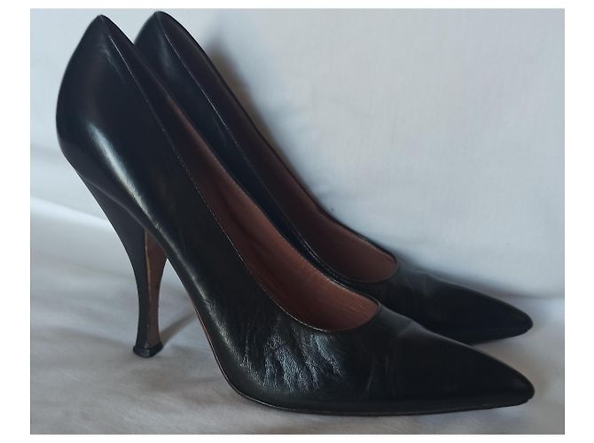 Alaïa Pumps aus schwarzem Leder mit 11cm Absatz - Ansicht 2