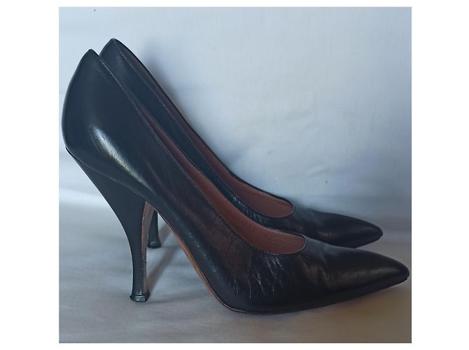 Alaïa Pumps aus schwarzem Leder mit 11cm Absatz - Ansicht 3