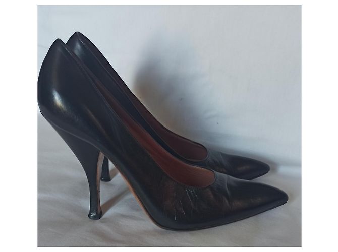 Alaïa Pumps aus schwarzem Leder mit 11cm Absatz - Ansicht 4