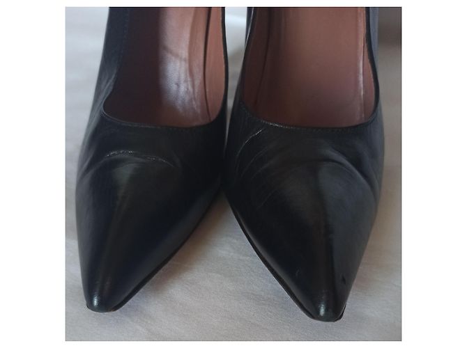 Alaïa Pumps aus schwarzem Leder mit 11cm Absatz - Ansicht 7
