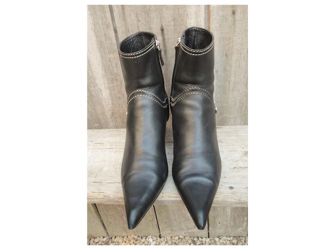 Botas Céline de cuero negro 36,5 - vista 4