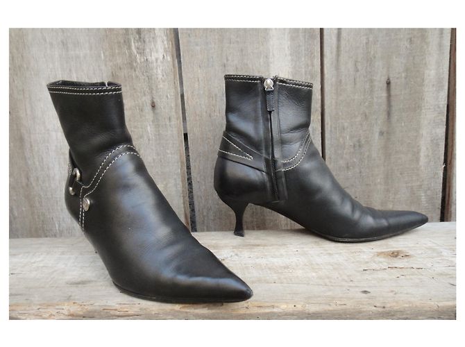 Botas Céline de cuero negro 36,5 - vista 7