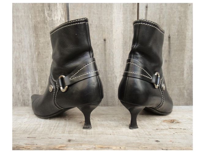 Botas Céline de cuero negro 36,5 - vista 8
