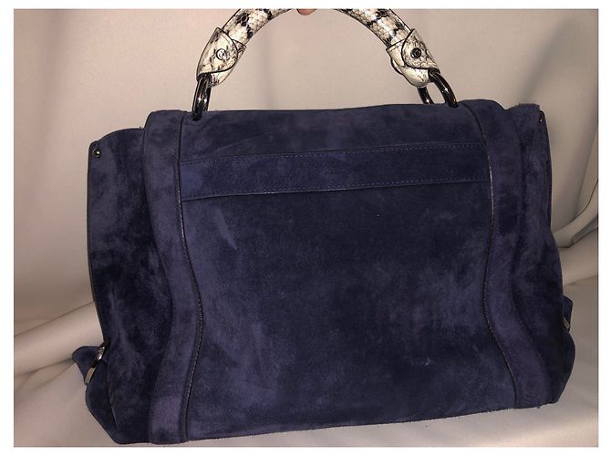 Authentische Salvatore Ferragamo Tasche Dunkelblau - Ansicht 5