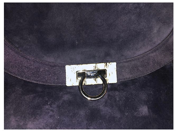 Authentische Salvatore Ferragamo Tasche Dunkelblau - Ansicht 7