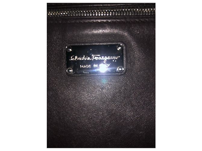 Authentische Salvatore Ferragamo Tasche Dunkelblau - Ansicht 9
