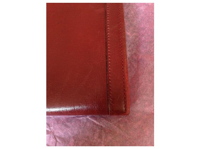 Pochette Jige Hermès in pelle rossa Rosso - vista 4