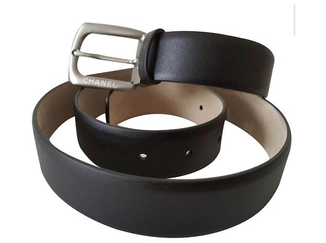 Chanel Men's Belt In Black calf leather / Size 95 / New Never worn - view 2