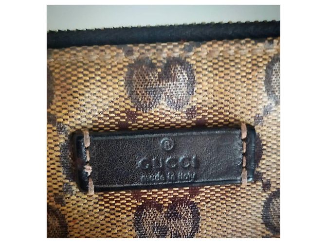 Pochette Gucci in pelle marrone - vista 3