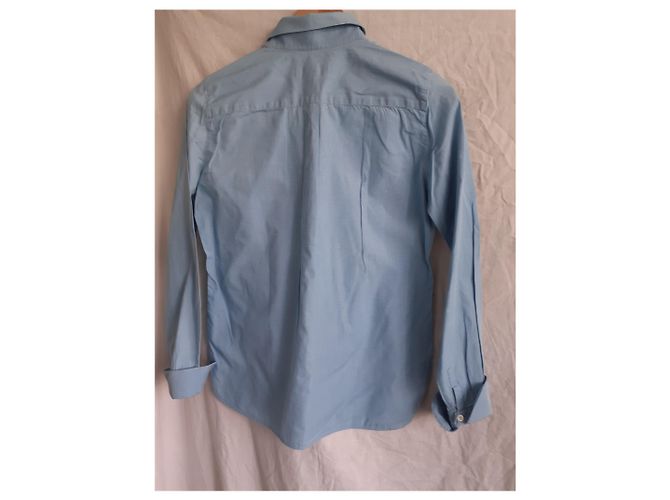 Autre Marque Camisa FIGARET de algodón azul claro - vista 2