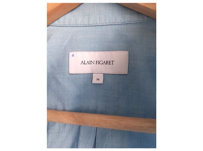 Autre Marque Camisa FIGARET de algodón azul claro - vista 3