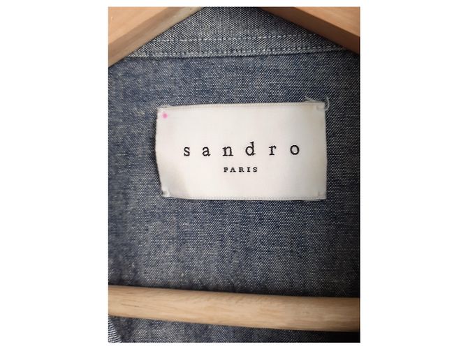 Sandro Baumwollhemd Blau - Ansicht 3