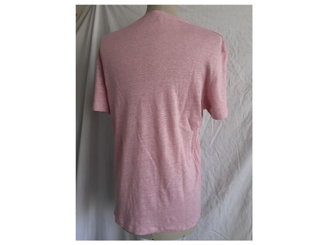 Camiseta Sandro de lino rosa - vista 4