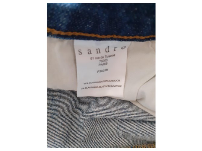 Jeans Sandro blu in cotone - vista 4