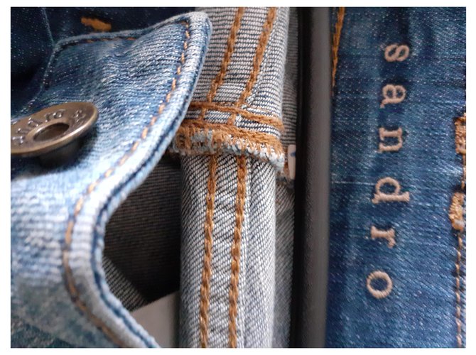 Jeans Sandro blu in cotone - vista 5