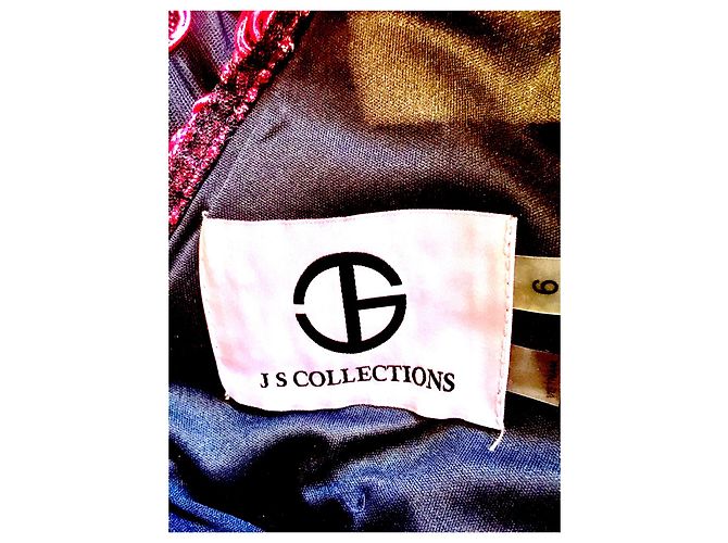 Autre Marque Vestido bordado de JS Collections Negro Rosa - vista 9