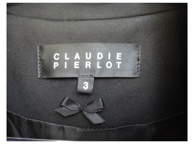 Abrigo Claudie Pierlot t 3 Negro - vista 2