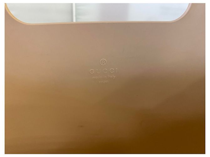 Borsa tote Gucci in gomma rosa - vista 6
