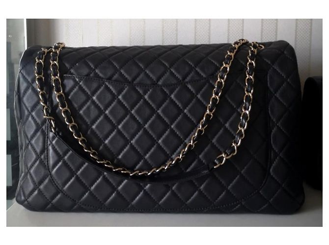 Timeless Borsa classica con patta da viaggio XXL Chanel Nero - vista 3