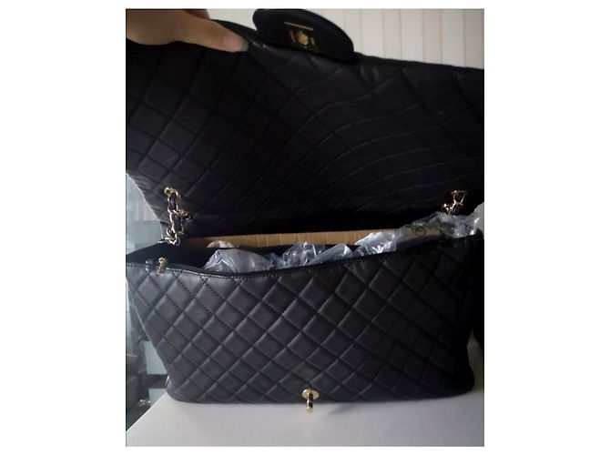 Timeless Borsa classica con patta da viaggio XXL Chanel Nero - vista 4