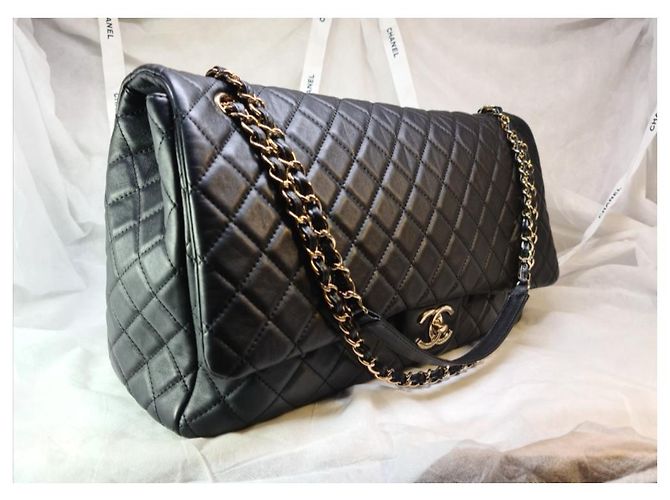 Timeless Borsa classica con patta da viaggio XXL Chanel Nero - vista 8