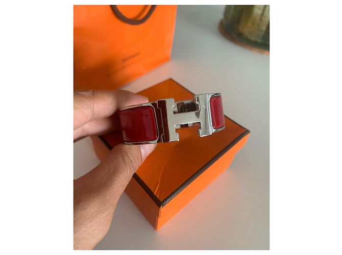 Constance Clic H Hermès Armband Rot Bordeaux - Ansicht 4