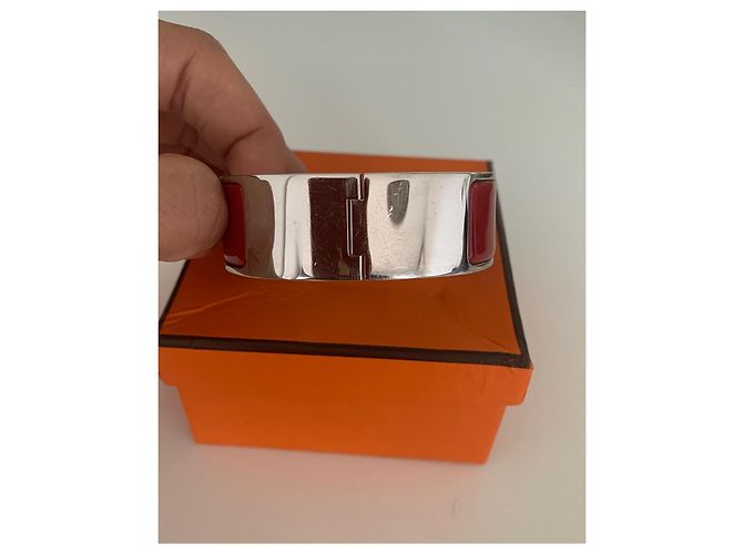 Constance Clic H Hermès Armband Rot Bordeaux - Ansicht 5