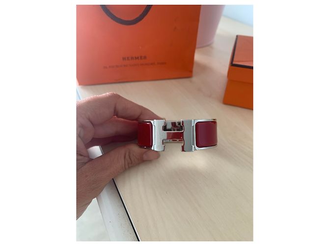 Constance Clic H Hermès Armband Rot Bordeaux - Ansicht 7