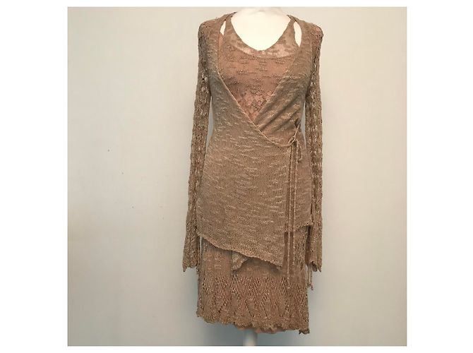 Pinko Strickkleid und Cardigan Set Nude - Ansicht 2