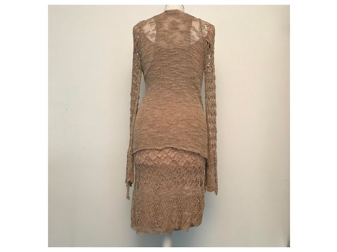 Pinko Strickkleid und Cardigan Set Nude - Ansicht 4