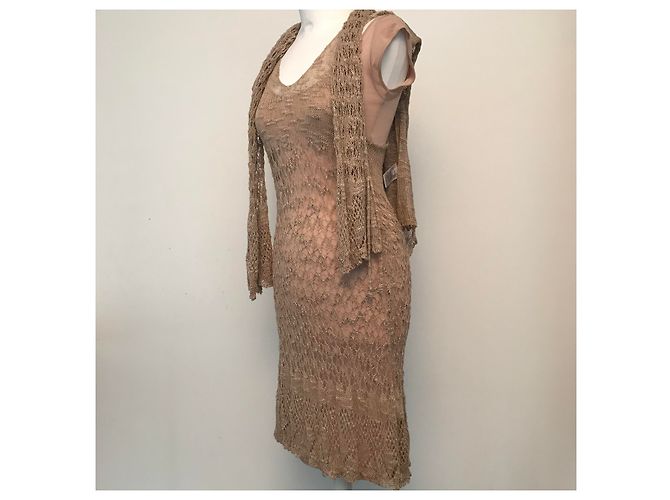 Pinko Strickkleid und Cardigan Set Nude - Ansicht 5