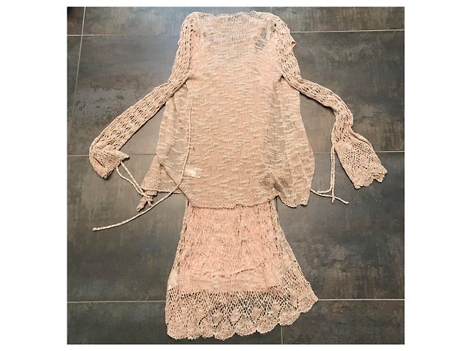 Pinko Strickkleid und Cardigan Set Nude - Ansicht 6