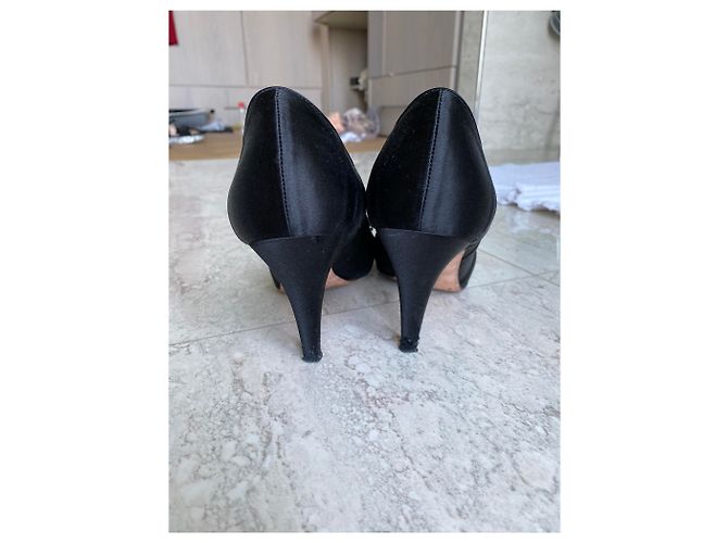 Cambon Chanel Scarpe in raso Nero - vista 5