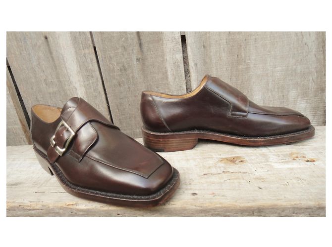 Autre Marque Nova condição dos sapatos com fivela Charles de batz Castanho escuro - vista 4