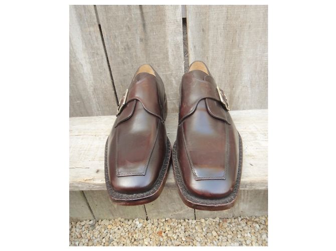 Autre Marque Nova condição dos sapatos com fivela Charles de batz Castanho escuro - vista 5