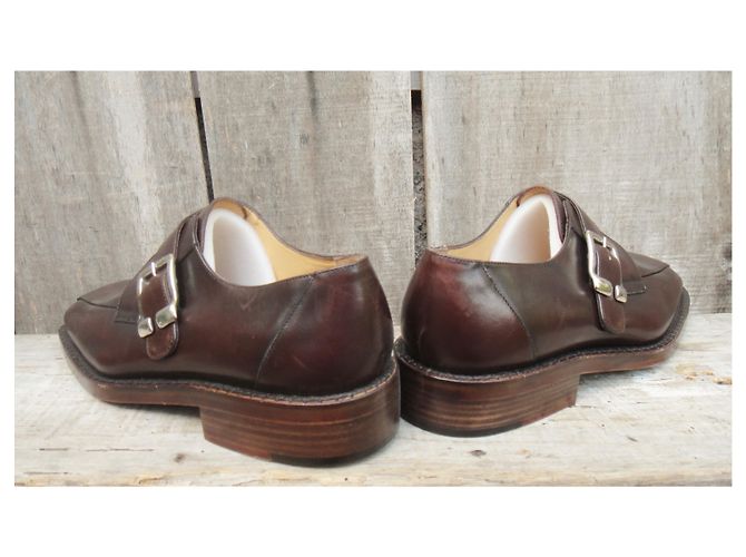 Autre Marque Nova condição dos sapatos com fivela Charles de batz Castanho escuro - vista 6