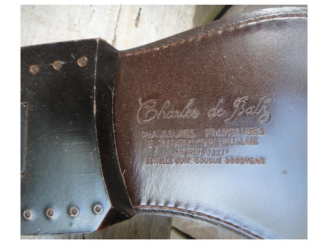 Autre Marque Nova condição dos sapatos com fivela Charles de batz Castanho escuro - vista 9