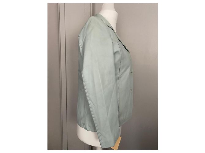 Autre Marque Chaqueta de cuero azul claro FOX LEATHER BRAND XXL - vista 13