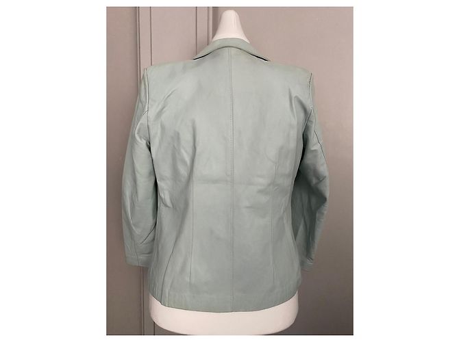 Autre Marque Chaqueta de cuero azul claro FOX LEATHER BRAND XXL - vista 14