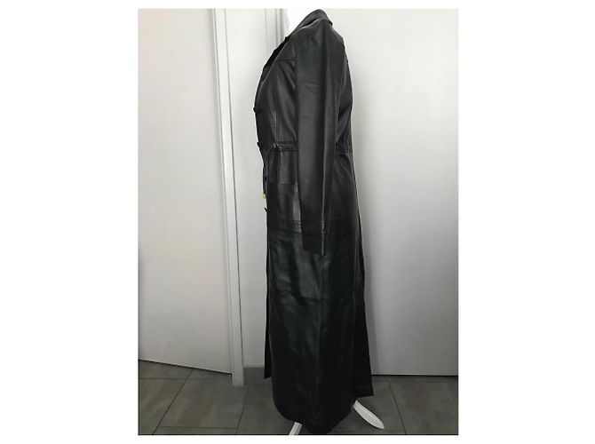 Autre Marque Abrigo largo mujer piel Negro - vista 12