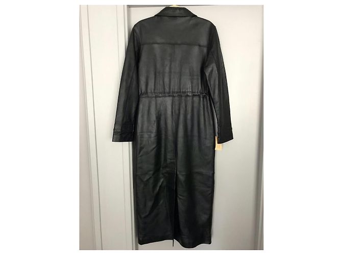 Autre Marque Abrigo largo mujer piel Negro - vista 13